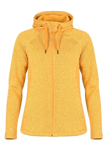 ELKLINE Damen Fleecejacke Pretty | warme Strickfleece Kapuzenjacke Übergangsjacke | 2014104, Größe:38, Farbe:golden sunset von ELKLINE