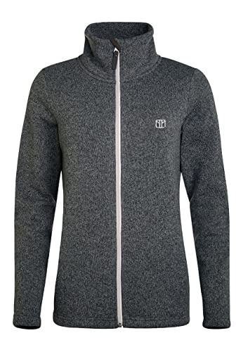 ELKLINE Damen Fleecejacke Wonderland 2014090, Farbe:grey-black, Größe:40 von ELKLINE