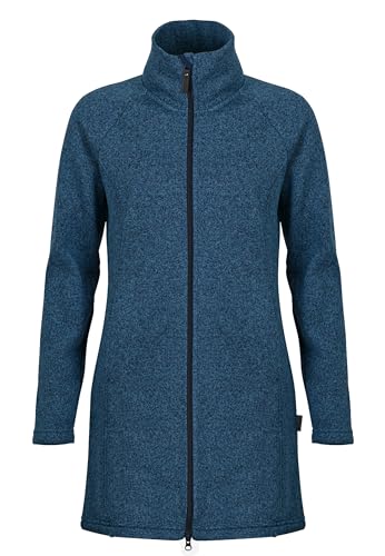 ELKLINE Damen Fleecemantel Bestcondition | Strickfleece halblang leicht tailliert, Farbe:seaportblue, Größe:38 von ELKLINE