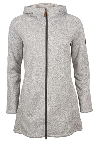 ELKLINE Damen Fleecemantel Morning Dew mit Kapuze | wasserabweisend winddicht wärmend | 2013050, Farbe:khaki-khaki, Größe:38 von ELKLINE