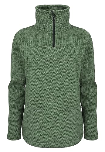 ELKLINE Damen Fleecepullover Fastforward | Pullover mit Stehkragen und halber Reißverschluss | 2036020, Größe:38, Farbe:Soft Olive von ELKLINE