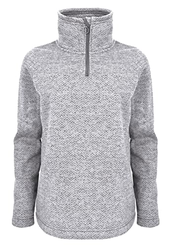 ELKLINE Damen Fleecepullover Fastforward | Pullover mit Stehkragen und halber Reißverschluss | 2036020, Größe:40, Farbe:White von ELKLINE