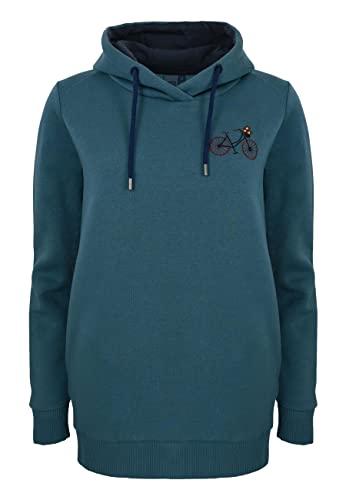 ELKLINE Damen Hoodie Frieda | Kapuzenpullover Fahrrad Bike Motiv | 2031047, Größe:44, Farbe:Aqua von ELKLINE