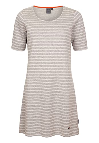 ELKLINE Damen Kleid Makemyday | Streifen Kurzarm Jerseykleid Sweatkleid | 2059015, Farbe:Greymelange-lightgrey, Größe:38 von ELKLINE