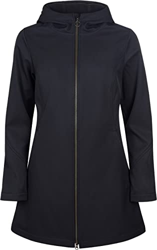 ELKLINE Damen Softshelljacke Soft Skills | Kapuzenmantel tailliert halblang | wasserabweisend windicht | 2013052, Farbe:black, Größe:36 von ELKLINE