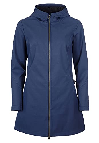 ELKLINE Damen Softshelljacke Soft Skills | Kapuzenmantel tailliert halblang | wasserabweisend windicht | 2013052, Farbe:darkblue, Größe:38 von ELKLINE