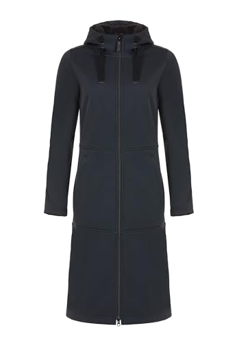 ELKLINE Damen Softshellmantel Soft Ice | langer Übergangsmantel warm und wasserabweisend |wadenlang atmungsaktiv | 2013056, Größe:40, Farbe:black von ELKLINE