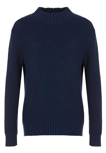 ELKLINE Damen Strickpullover Turtle | Kleiner Stehkragen | Pullover mit lässigem Schnitt und gerader Passform | Rippenbündchen | wärmend für Übergang Winter | 2039024, Größe:44, Farbe:blueshadow von ELKLINE