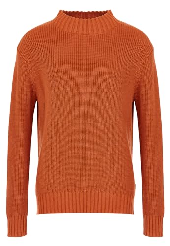 ELKLINE Damen Strickpullover Turtle | Kleiner Stehkragen | Pullover mit lässigem Schnitt und gerader Passform | Rippenbündchen | wärmend für Übergang Winter | 2039024, Größe:46, Farbe:burntochre von ELKLINE