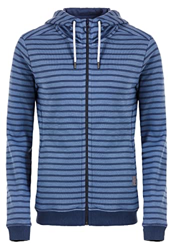 ELKLINE Damen Sweatjacke New Day | Streifen Kapuzenjacke mit Ripppenbündchen 2015057, Größe:36, Farbe:ashblue - darkblue von ELKLINE