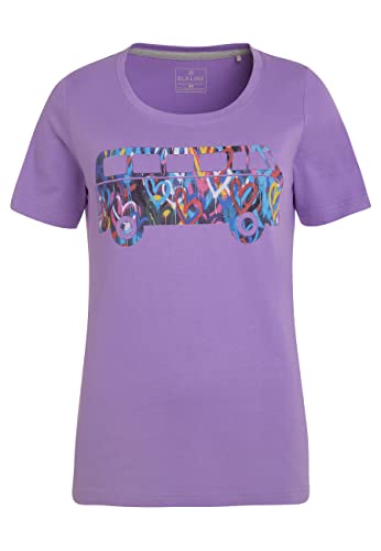 ELKLINE Damen T-Shirt Filled with Love VW T1 Bulli Print 2041157, Farbe:Hyacinth, Größe:38 von ELKLINE