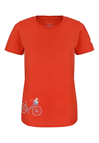 ELKLINE Damen T-Shirt Flower Bike 2041166, Größe:38, Farbe:Mandarin von ELKLINE