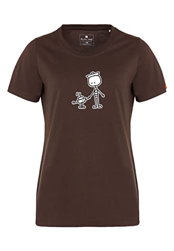 ELKLINE Damen T-Shirt Hand in Hand 2041173, Größe:44, Farbe:Chocolate von ELKLINE