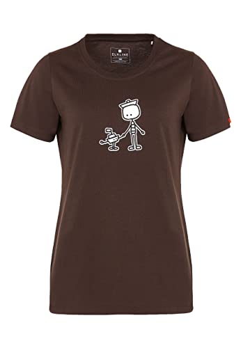 ELKLINE Damen T-Shirt Hand in Hand 2041173, Größe:46, Farbe:Chocolate von ELKLINE