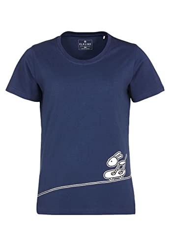 ELKLINE Damen T-Shirt Skatemaen 2041175, Größe:34, Farbe:darkblue von ELKLINE