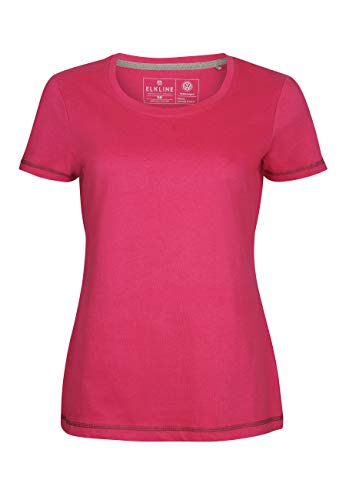 ELKLINE Damen T-Shirt VW-Bulli Open Road, Farbe:Carmine, Größe:50 von ELKLINE