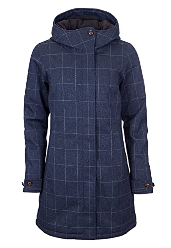 ELKLINE Damen Wintermantel Checkmate | Winterjacke wasserdicht tailliert geschnitten | 2019054, Größe:46, Farbe:blue von ELKLINE