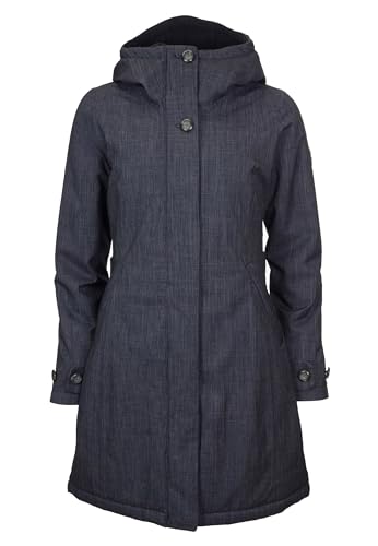 ELKLINE Damen Wintermantel wasserdicht Grace | Winterjacke warm halblang tailliert | 2019055, Farbe:darkdenim, Größe:42 von ELKLINE