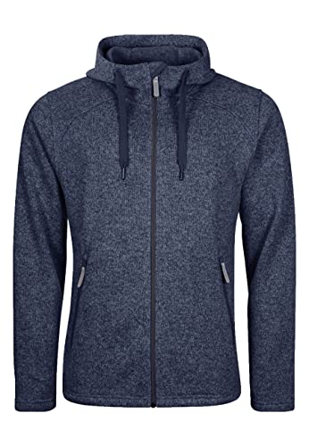 ELKLINE Herren Fleecejacke Lagerfeuer | Basic Kapuzenjacke warm 1014073, Größe:L, Farbe:blueshadow von ELKLINE