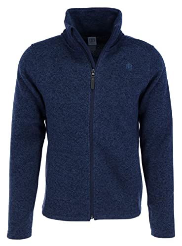 ELKLINE Herren Fleecejacke Voyager VW Bulli Stick | Stehkragen Outdoorjacke meliert Strickfleece Übergangsjacke |1014081, Farbe:blueshadow, Größe:M von ELKLINE