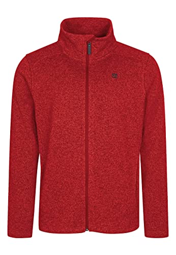 ELKLINE Herren Fleecejacke Voyager VW Bulli Stick | Stehkragen Outdoorjacke meliert Strickfleece Übergangsjacke |1014081, Farbe:chilipepperred, Größe:XL von ELKLINE