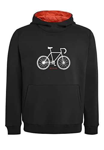 ELKLINE Herren Hoodie Dynamo | Kapuzenpullover Fahrrad Motiv Reflexdetails 1031099, Größe:S, Farbe:Black von ELKLINE