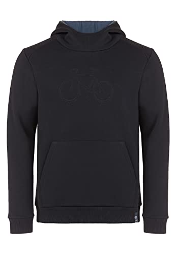 ELKLINE Herren Hoodie Plan B | Kapuzenpullover mit Fahrrad Motiv | Kängurutasche und reflektierende Details | 1031107, Größe:3XL, Farbe:Black von ELKLINE