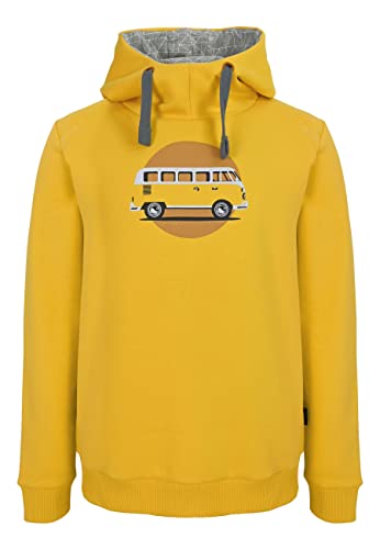 ELKLINE Herren Hoodie Team Player VW Bulli Print 1031093, Farbe:Lemon, Größe:L von ELKLINE