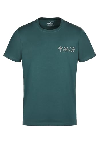 ELKLINE Herren Kurzarm T-Shirt Radtour mit Fahrrad Motiv | 1041218, Größe:S, Farbe:Trekking Green von ELKLINE