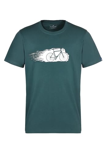 ELKLINE Herren Kurzarm T-Shirt Switch | Fahrrad Bike Print Motiv Bio Baumwolle | 1041222, Größe:3XL, Farbe:Trekking Green von ELKLINE