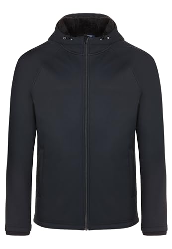 ELKLINE Herren Softshelljacke Shell | wasserabweisende, atmungsaktive und warme Funktionsjacke - reflektierendes Detail an der Kapuze | 1013048, Größe:S, Farbe:black von ELKLINE