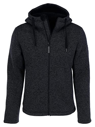 ELKLINE Herren Strickfleecejacke No Idea 1014074, Größe:3XL, Farbe:anthra - black von ELKLINE