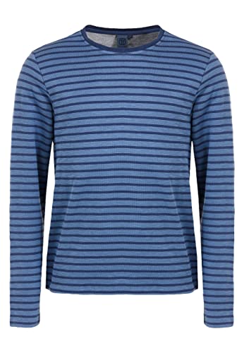 ELKLINE Herren Sweatshirt Freejazz | Streifen Langarm Shirt Longsleeve | 1030012, Größe:XL, Farbe:ashblue - darkblue von ELKLINE