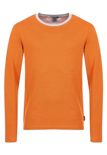 ELKLINE Herren Sweatshirt Freejazz | Streifen Langarm Shirt Longsleeve | 1030012, Größe:L, Farbe:DarkOrange - Mandarin von ELKLINE