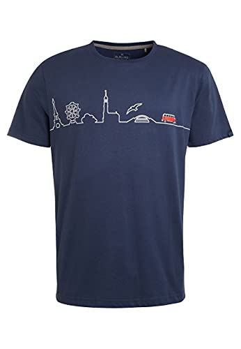 ELKLINE Herren T-Shirt In 81 Tagen 1041202, Farbe:darkblue, Größe:L von ELKLINE