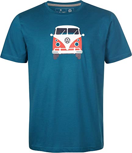 ELKLINE Herren T-Shirt Methusalem mit VW Bulli Print 1041178, Farbe:Blue Coral, Größe:M von ELKLINE