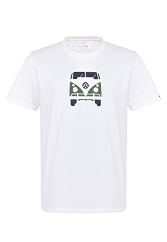 ELKLINE Herren T-Shirt Methusalem mit VW Bulli Print 1041178, Farbe:White, Größe:L von ELKLINE