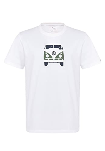 ELKLINE Herren T-Shirt Methusalem mit VW Bulli Print 1041178, Farbe:White, Größe:M von ELKLINE