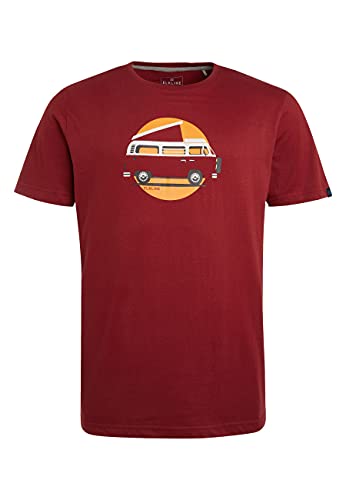 ELKLINE Herren T-Shirt Stimmt Alles VW-Bulli Print 1041195, Farbe:syrahred, Größe:M von ELKLINE
