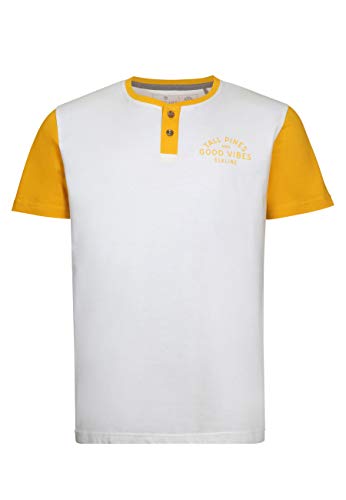 ELKLINE Herren T-Shirt Tall Pines VW-Bulli Print 1041180, Farbe:goldenyellow - White, Größe:XL von ELKLINE