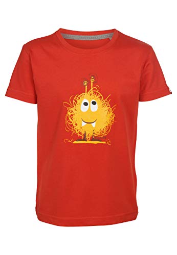 ELKLINE Jungen T-Shirt Monster 3041181, Farbe:Mandarin, Größe:140-146 von ELKLINE
