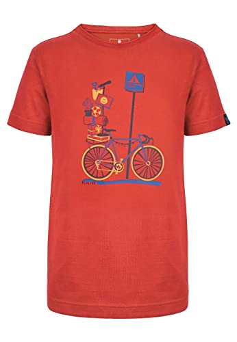 ELKLINE Jungen T-Shirt Zeltplatz 3041193, Größe:104-110, Farbe:Mandarin von ELKLINE