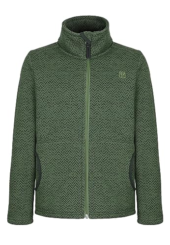 ELKLINE Kinder Fleecejacke Tröll | warme Outdoor Strickfleece-Jacke mit Stehkragen | 3014048, Größe:152-158, Farbe:soft olive von ELKLINE