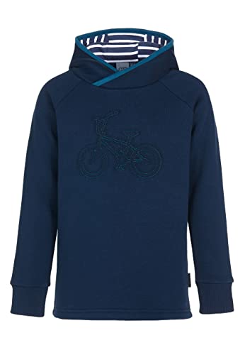 ELKLINE Kinder Hoodie Radstreifen | Unisex Bike Kapuzenpullover mit Fahrrad Print | Sweatshirt mit weicher Innenseite 3031072, Größe:140-146, Farbe:blueshadow von ELKLINE