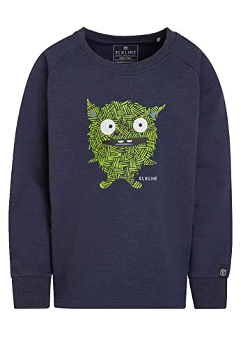 ELKLINE Kinder Sweatshirt Big Eyes 3030020, Farbe:bluemelange, Größe:104-110 von ELKLINE