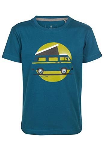 ELKLINE Kinder T-Shirt Lückenbüsser VW-Bulli Print 3041177, Farbe:Blue Coral, Größe:104-110 von ELKLINE