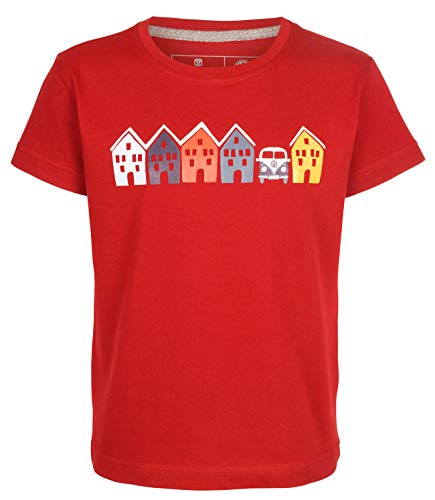 ELKLINE Kinder T-Shirt Tiny House mit VW T1 Bulli Print, Größe:116-122, Farbe:chilipepperred von ELKLINE