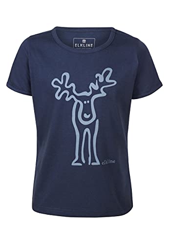 ELKLINE Mädchen T-Shirt Rudolfinchen 3241098, Farbe:darkblue - ashblue, Größe:116-122 von ELKLINE