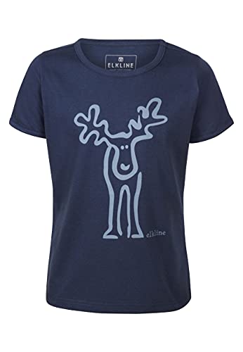 ELKLINE Mädchen T-Shirt Rudolfinchen 3241098, Farbe:darkblue - ashblue, Größe:128-134 von ELKLINE
