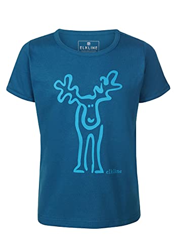 ELKLINE Mädchen T-Shirt Rudolfinchen 3241098, Farbe:inkblue - bluesea, Größe:116-122 von ELKLINE